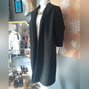 Zara Elegant Black Women's Minimalist Coat